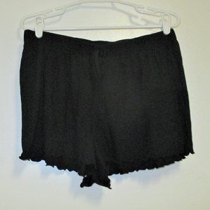 Shorts - Primark Black Sexy Fancy Delicate Ribbed Short Shorts  Wavy Bottom